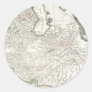 Antique Map of Persia- Iran, Afghanistan, & Iraq Classic Round Sticker