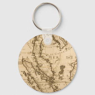 Antique Map of South East Asia   1687 Key Ring