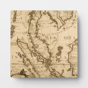 Antique Map of South East Asia 1687 Plaque