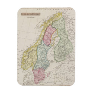 Antique Map of Sweden Magnet