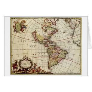 Antique Map of the Americas by Johannes De Ram