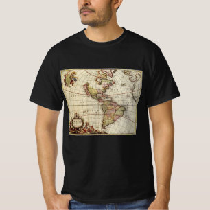 Antique Map of the Americas by Johannes De Ram T-Shirt