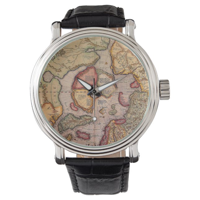 Antique Map of the North Pole Map by Mercator Watch (Front)