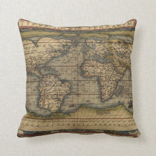 Antique Map of the World Cushion