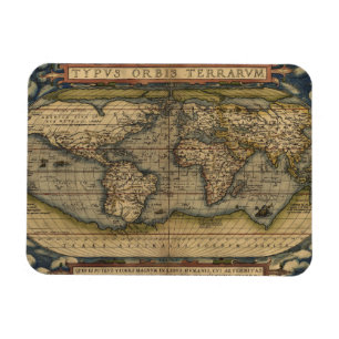 Antique Map of the World Magnet