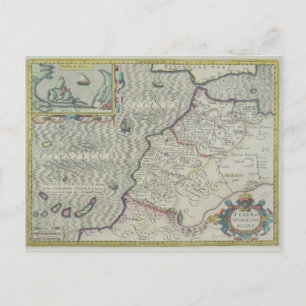 Antique Map of West Africa Postcard