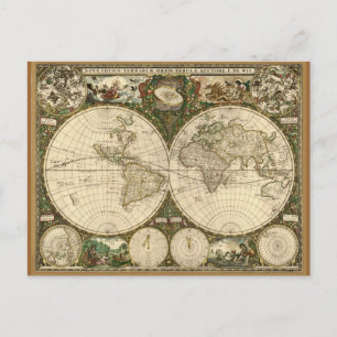 Antique Map Series Postcard