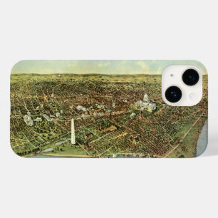 Antique Map with a Panoramic View of Washington DC Case-Mate iPhone 14 Case
