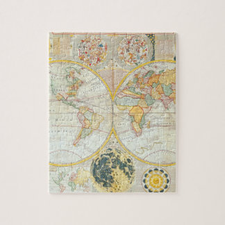 Antique Maps of the WorldDouble Hemisphere World Jigsaw Puzzle