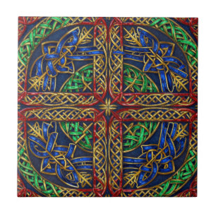 Antique Mediaeval Celtic Knots Ceramic Tile