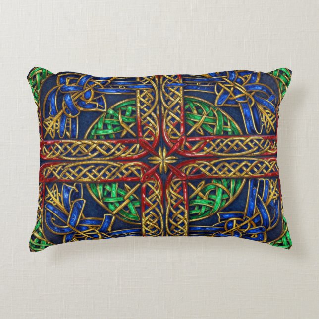 Antique Mediaeval Celtic Knots Decorative Cushion (Front)