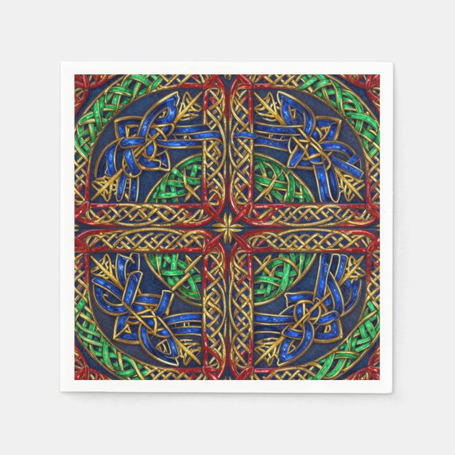 Antique Mediaeval Celtic Knots Napkin (Front)
