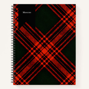 Antique Menzies Hunting Clan Plaid Notebook