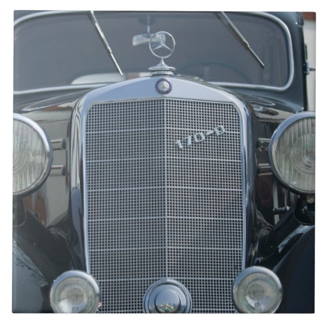 antique mercedes 2 ceramic tile (Front)