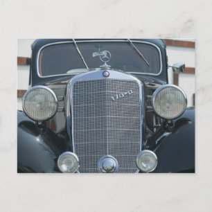 antique mercedes 2 postcard