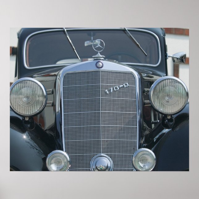 antique mercedes 2 poster (Front)