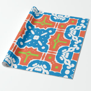 Antique mexican talavera ceramic. Vintage seamless Wrapping Paper