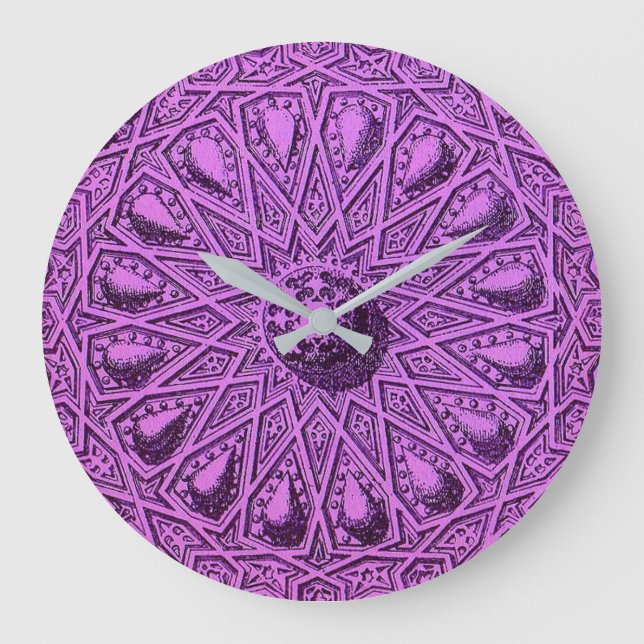 antique Middle Eastern motif Large Clock (Front)