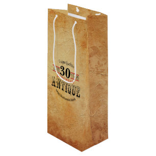 Antique Milestone 30th Birthday Wine Gift Bag