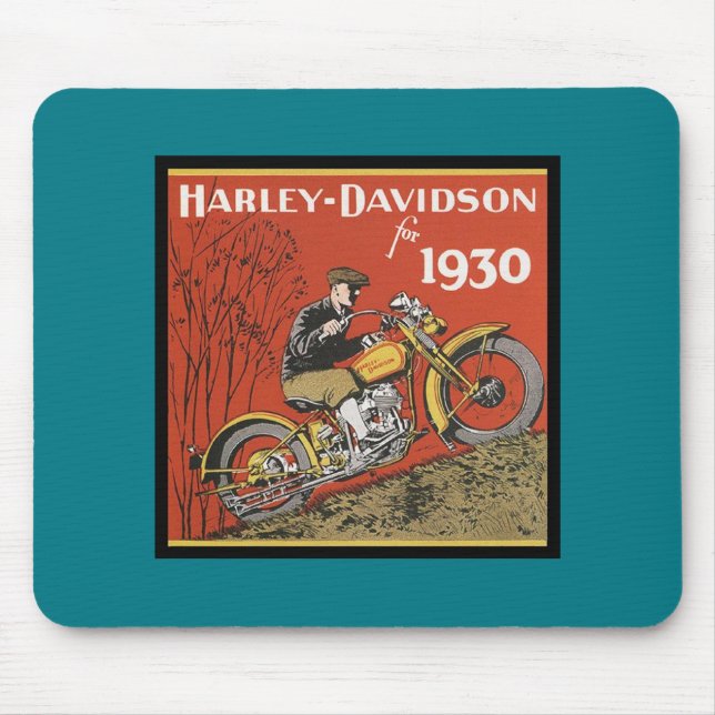 ANTIQUE MOTORCYCLE POSTER MOUSE PAD (Front)