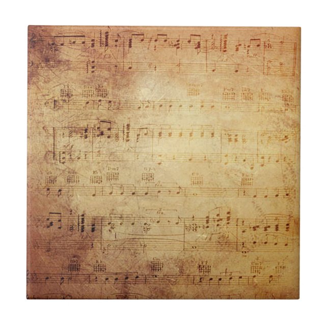Antique Music Ceramic Tile (Front)