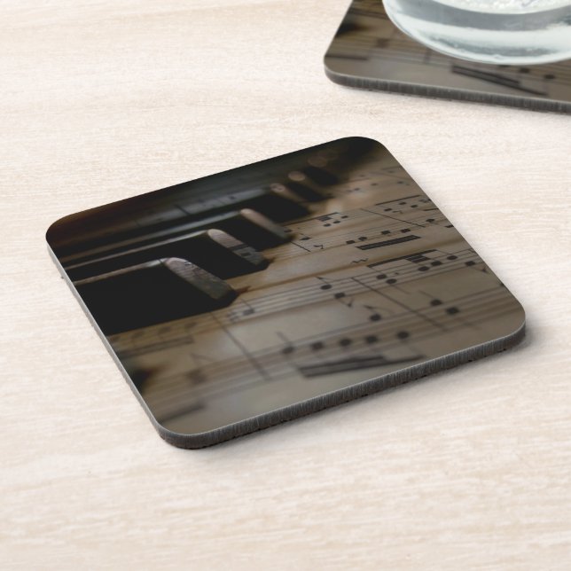 Antique Music Piano Keys Coaster (Left Side)