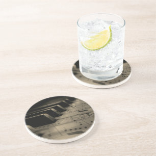 Antique Music Piano Keys Coaster