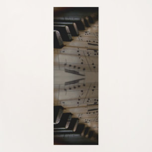 Antique Music Piano Keys Yoga Mat