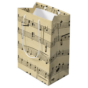Antique Music Theme Medium Gift Bag
