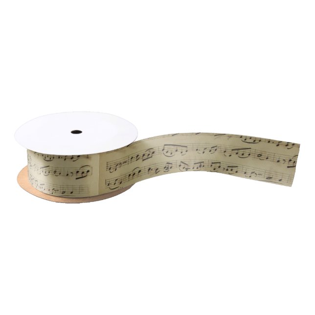 Antique Music Theme Satin Ribbon (Spool)