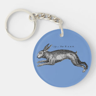 Antique Natural History Art The Hare Key Ring