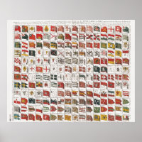 Antique Nautical Flags of the World Poster