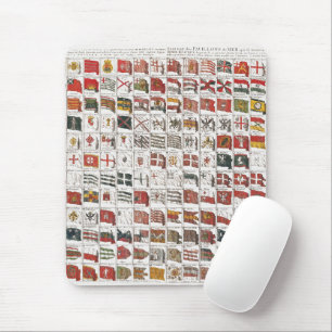 Antique Nautical Flags of the World Poster Mouse Pad