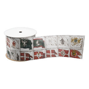 Antique Nautical Flags of the World Poster Satin Ribbon
