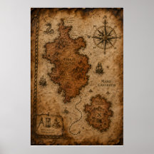 Antique Nautical Treasure Map Editorial Photograph