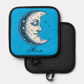 Antique of moon drawing pot holder