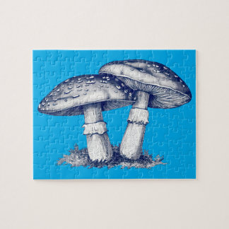 Antique of mushroom drawing jigsaw puzzle