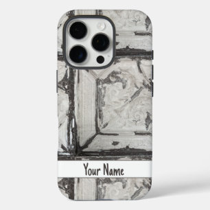 Antique Off White Peeling Paint Ceiling Tile iPhone 16 Pro Case