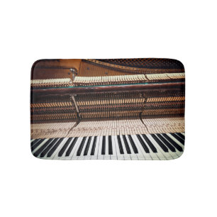 Antique Old Concert Piano Photo Bath Mat