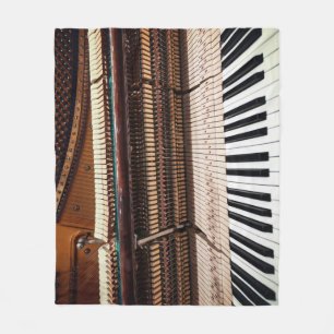Antique Old Concert Piano Photo Fleece Blanket