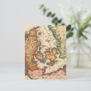 Antique Old Map Inspired (10) Postcard