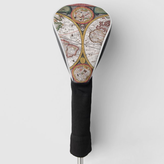 Antique Old Map Inspired (12) Golf Head Cover (Front)