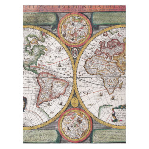 Antique Old Map Inspired (12) Tablecloth