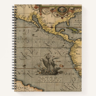 Antique Old Map Inspired (14) Luggage Tag Notebook