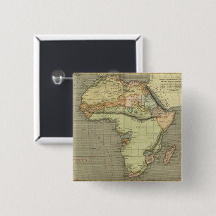 Antique Old Map Inspired 15 Cm Square Badge