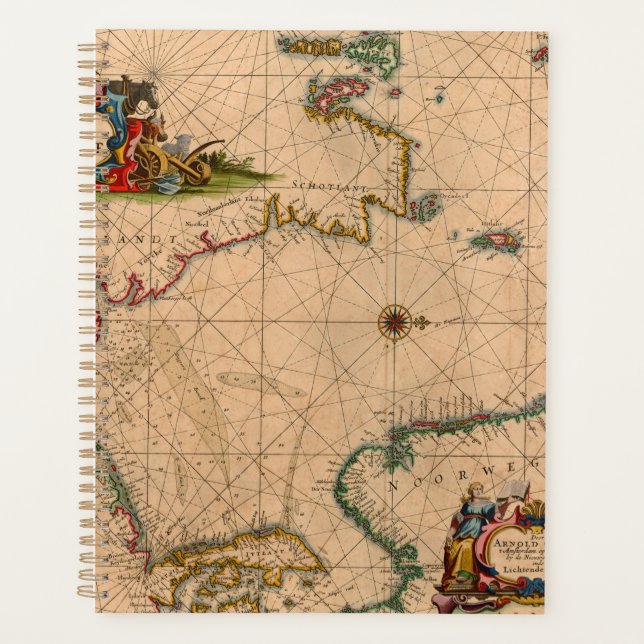 Antique Old Map Inspired (1) Planner (Front)