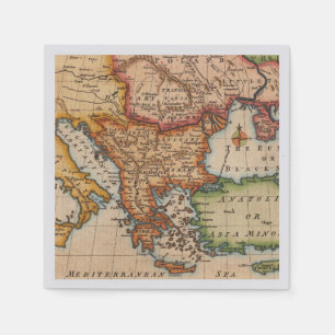 Antique Old Map Inspired (2) Napkin