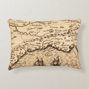 Antique Old Map Inspired (3) Decorative Cushion