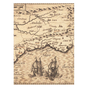 Antique Old Map Inspired (3) Tablecloth
