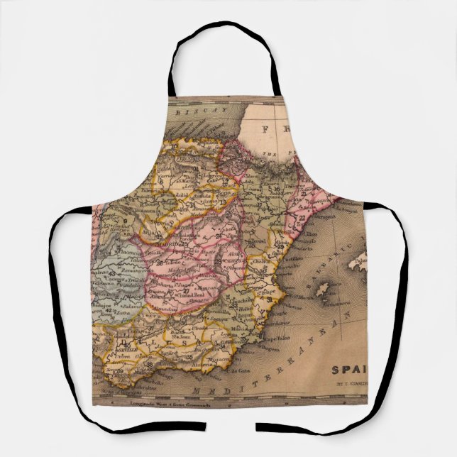 Antique Old Map Inspired (5) Apron (Front)